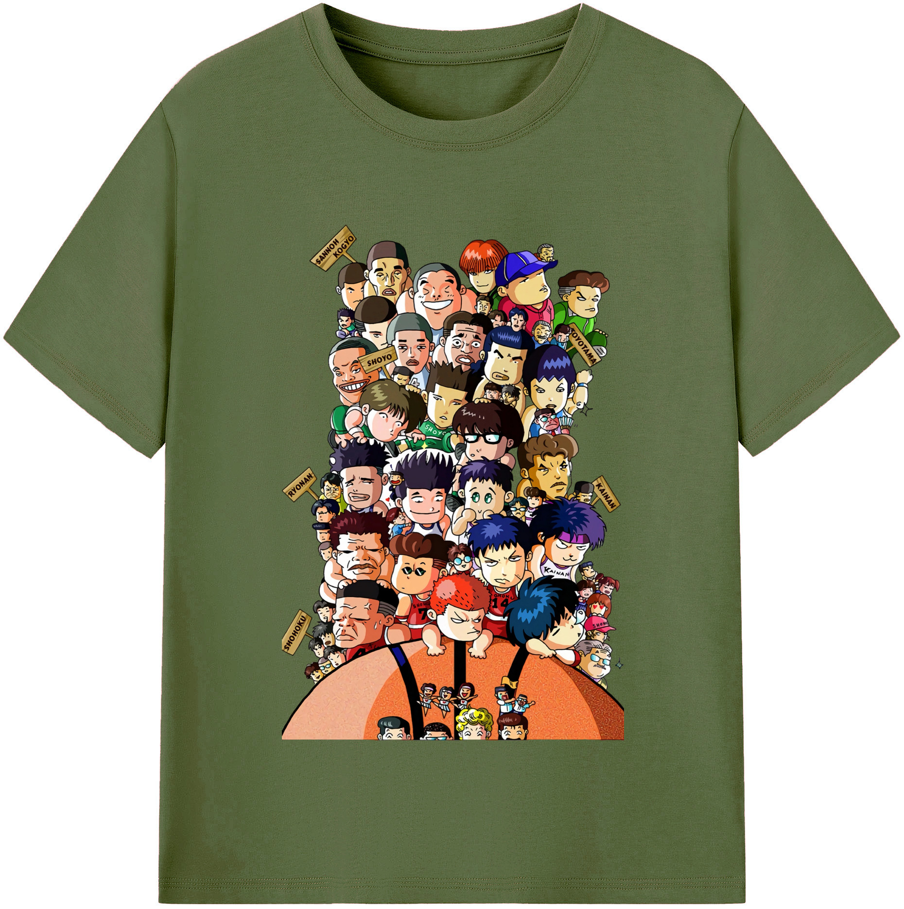 SLAM DUNK／スラムダンク 綿100％半袖Tシャツ（フロントプリント）